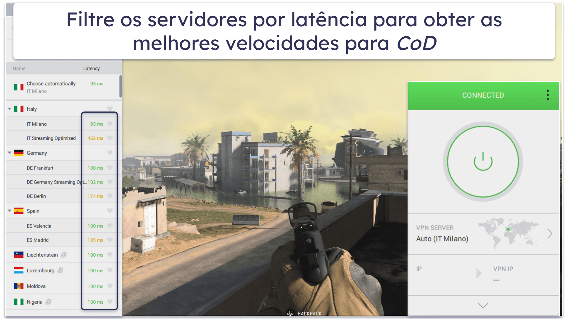 🥈2. Private Internet Access — VPN altamente personalizável com ótimas velocidades para jogos