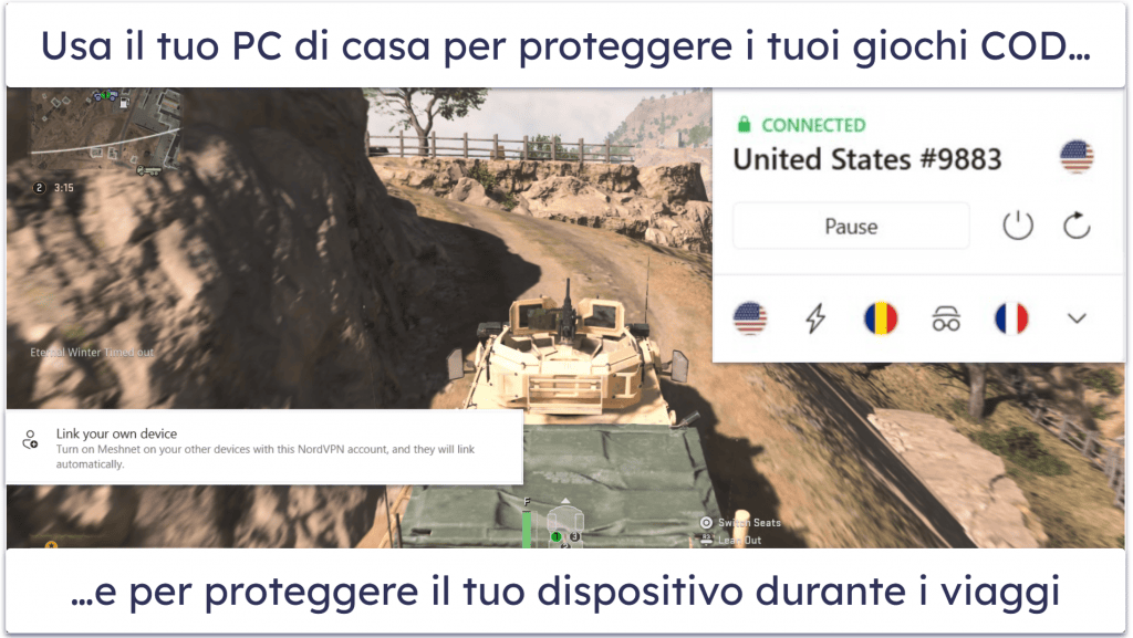 4. NordVPN – Ideale per gaming sicuro e LAN party virtuali