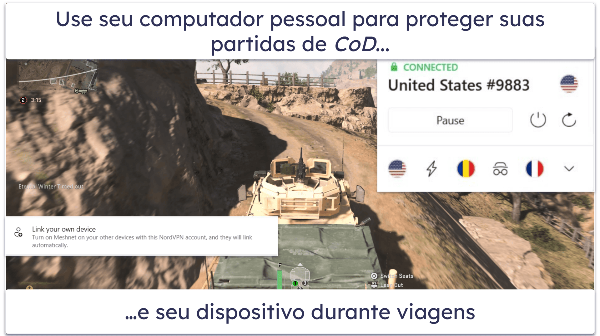 4. NordVPN — Ideal para jogos seguros e LAN parties virtuais