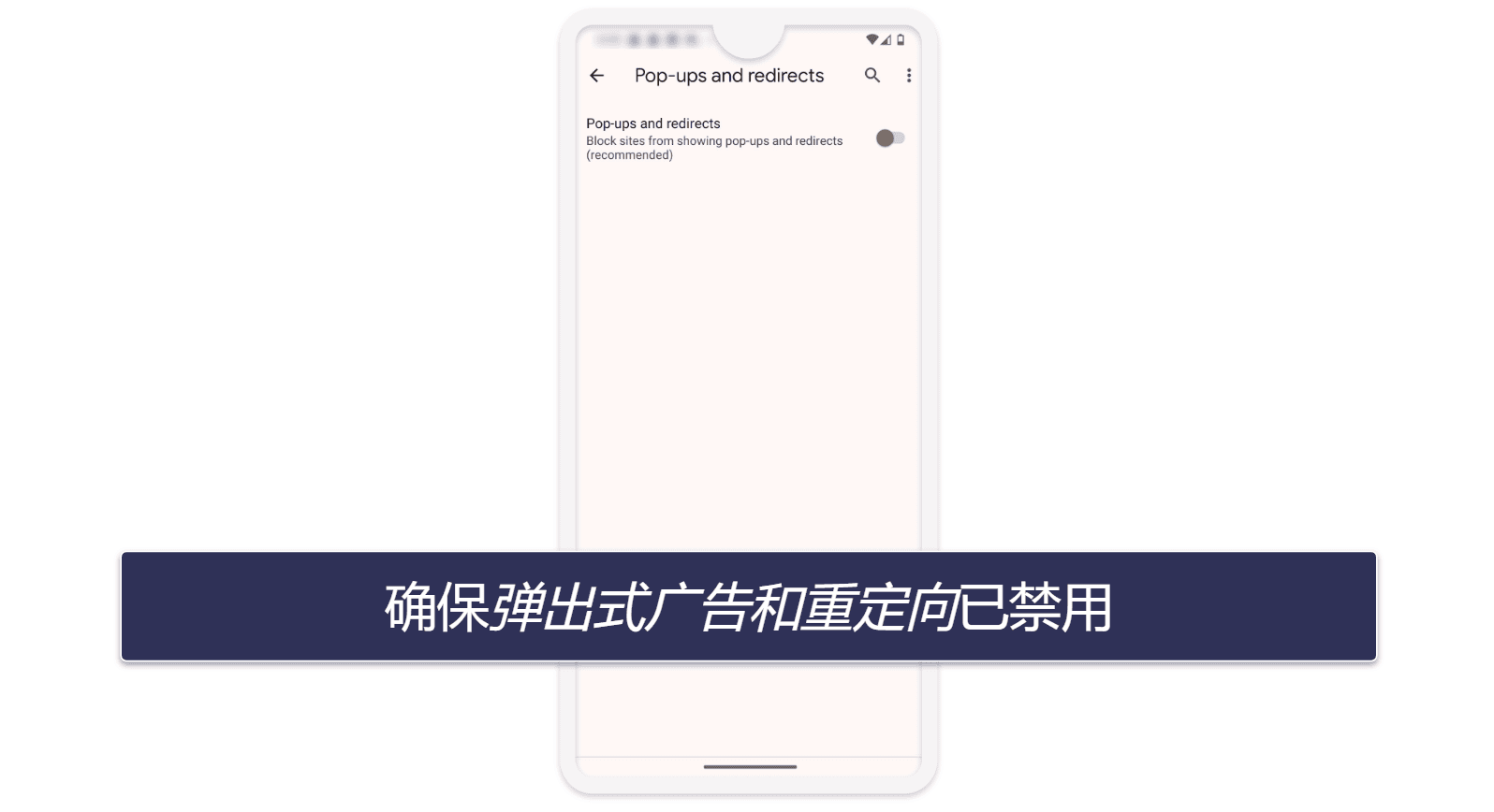 第3步:在浏览器中禁用弹窗和重定向