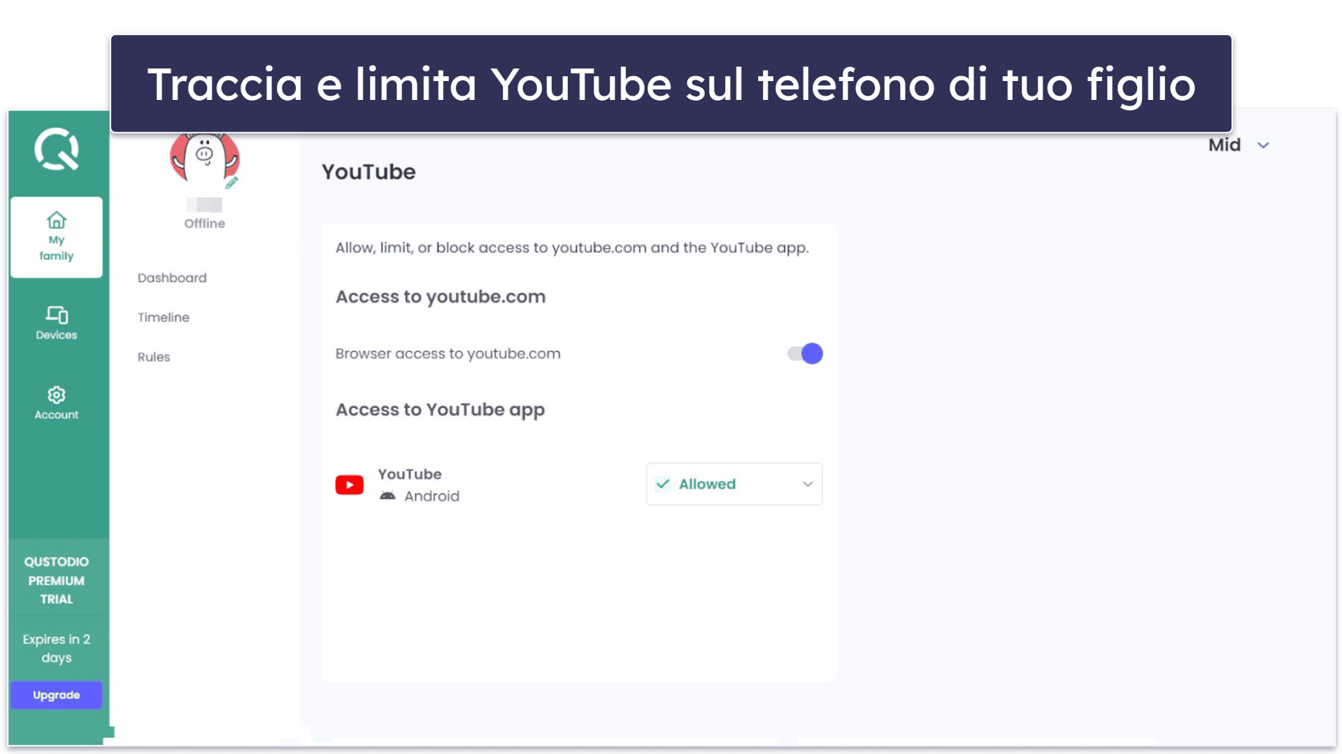 🥇 1. Qustodio — La miglior app controllo genitori per figli di tutte le età nel 2026
