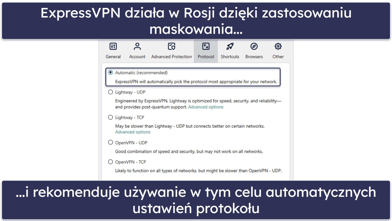 🥇1. ExpressVPN — W ogólnym rozrachunku najlepszy VPN dla Rosji w 2026 r.