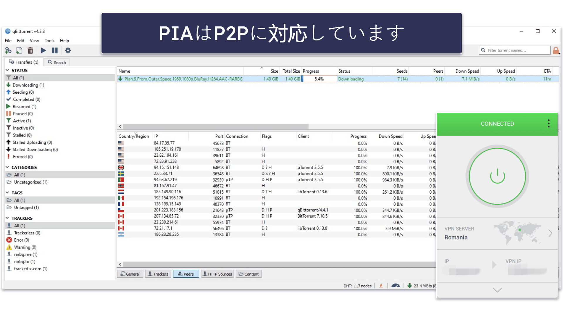 🥈2. Private Internet Access:フィリピンでトレントを行うのにピッタリのVPN