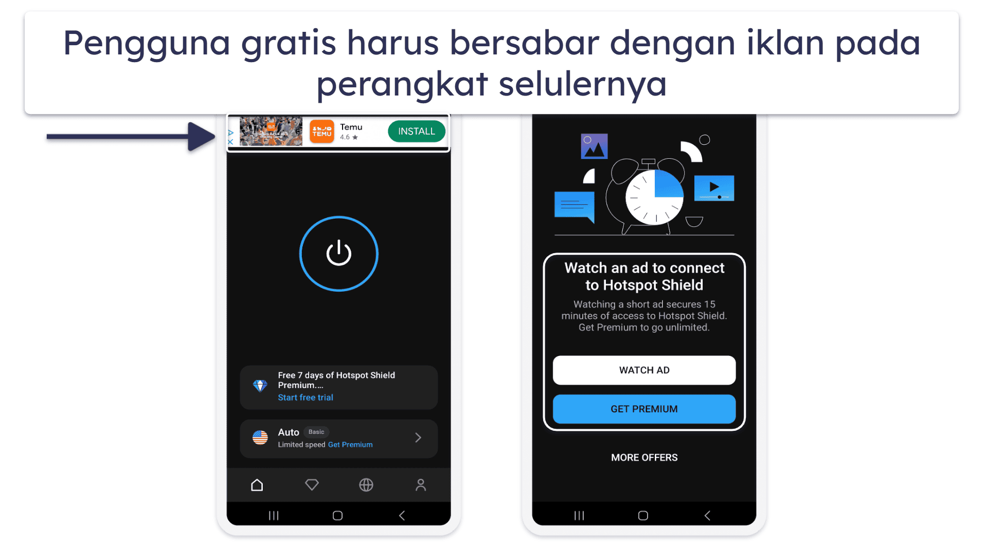4. Hotspot Shield – Bagus untuk Mengamankan Penelusuran Web