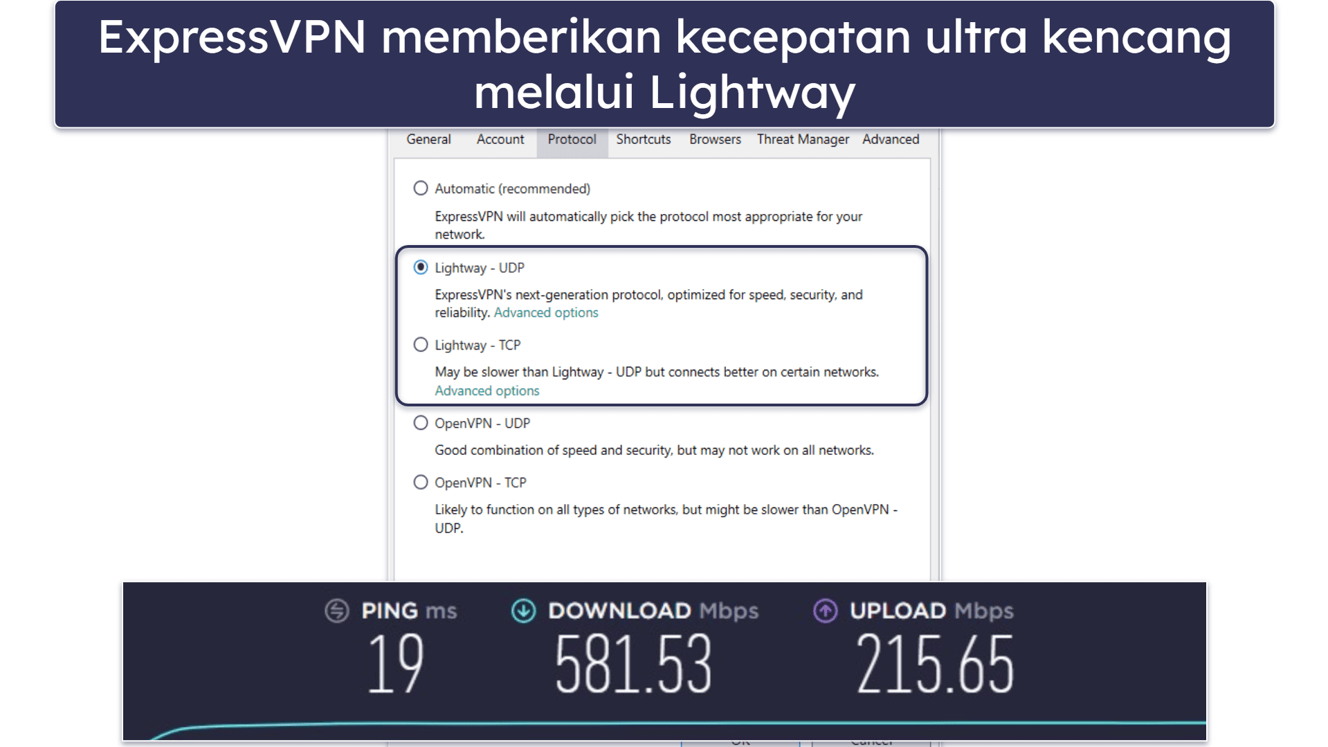 🥇1. ExpressVPN – VPN Terbaik Secara Keseluruhan di 2026