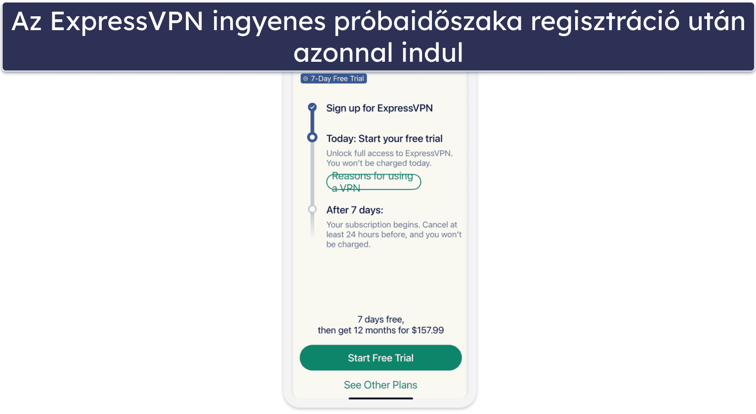 🥇 1. ExpressVPN – 2026 legjobb ingyenes VPN próbaidőszaka