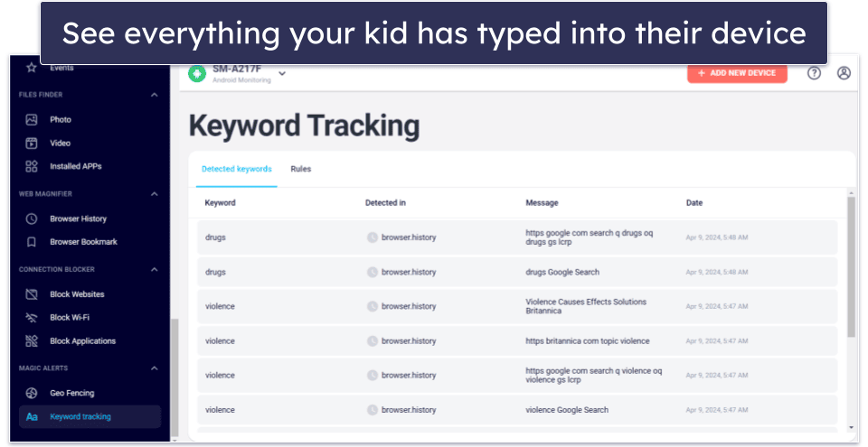 9. Eyezy — Good for Unrestricted Social Media Monitoring
