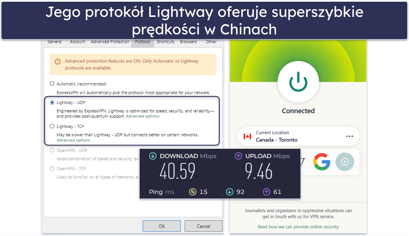 🥇 1. ExpressVPN — Ogólnie najlepszy VPN do Chin