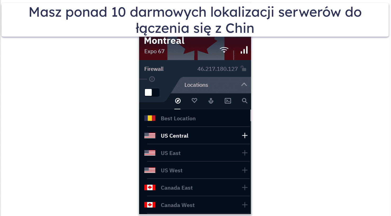 🥉3. Windscribe — Dobry wybór damowych serwerów dla Chin