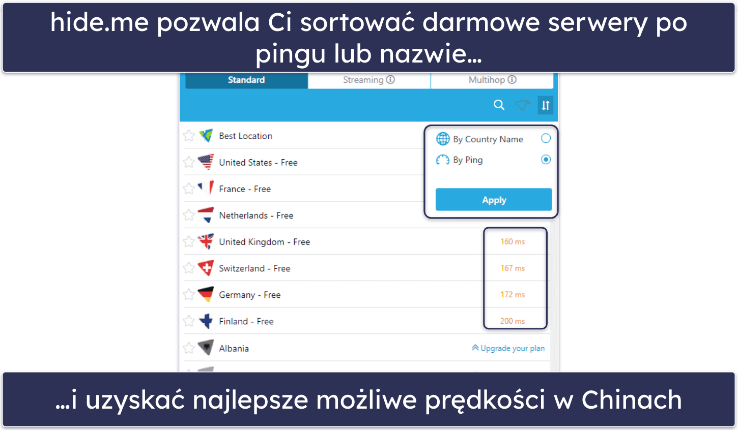 4. hide.me — Dobre funkcje bezpieczeństwa do przeglądania sieci w Chinach
