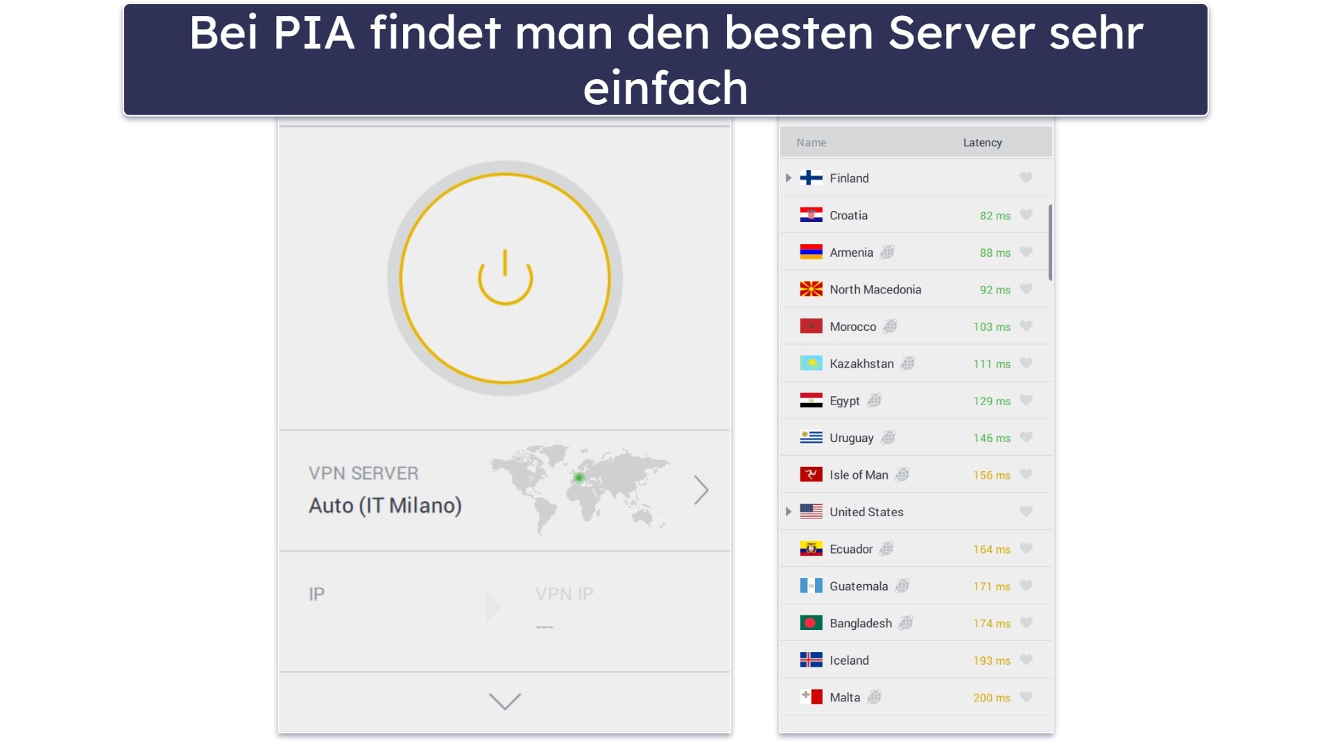 🥈2. Private Internet Access – sehr gut für Torrents in Argentinien