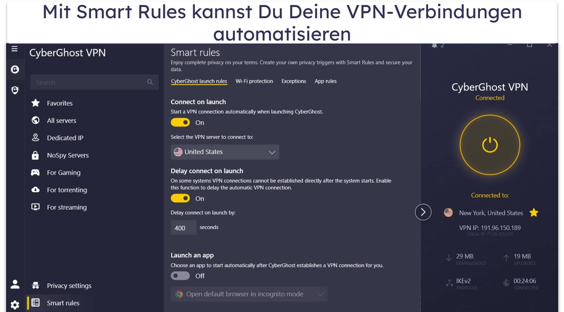 🥉3. CyberGhost VPN – tolles VPN für Streaming in Argentinien