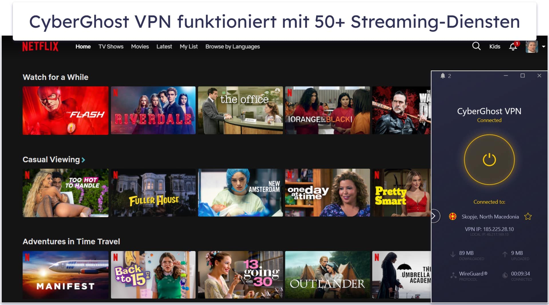 🥉3. CyberGhost VPN – tolles VPN für Streaming in Argentinien