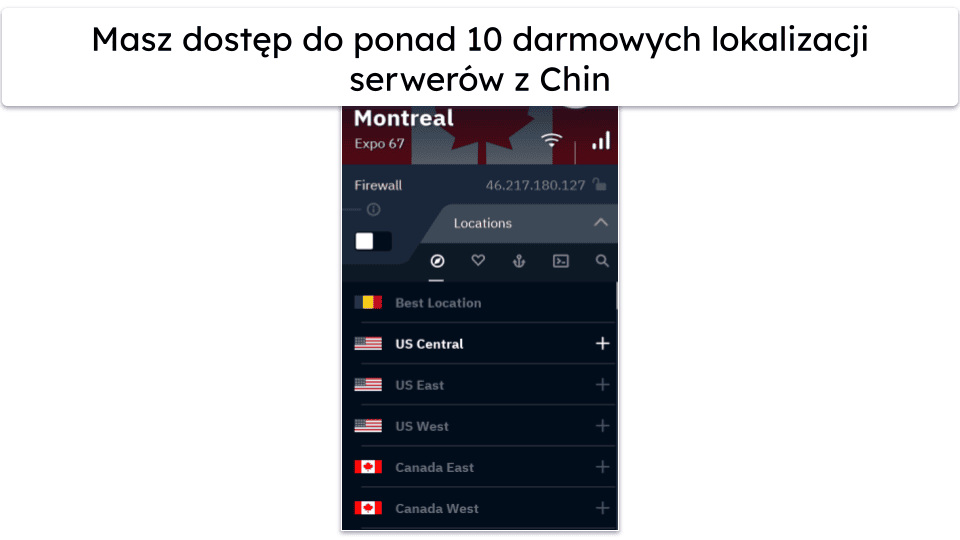 🥉3. Windscribe: szeroki wybór darmowych serwerów dla Chin