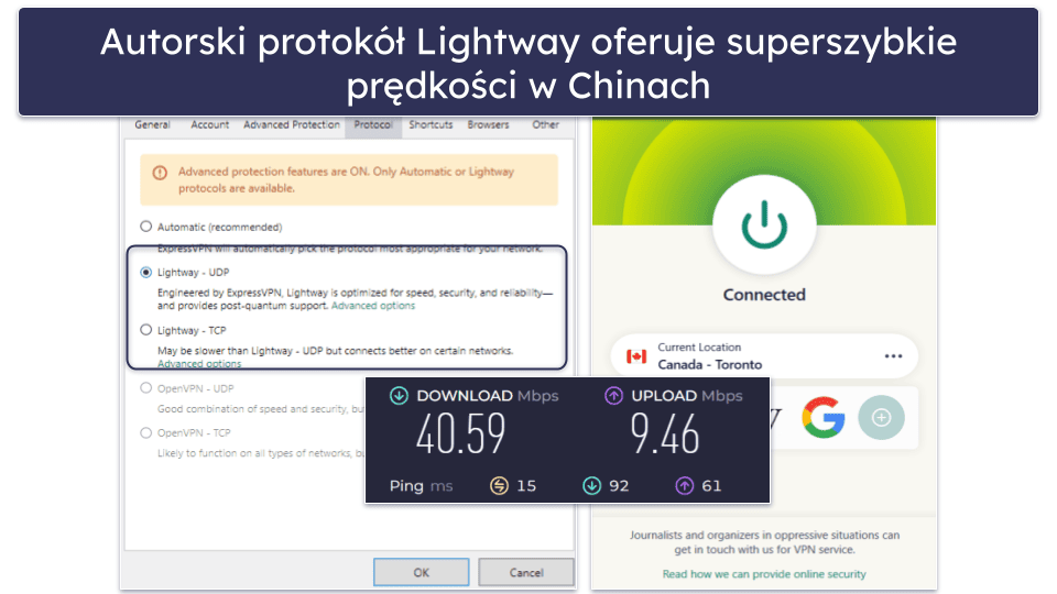 🥇 1. ExpressVPN: najlepszy VPN dla Chin