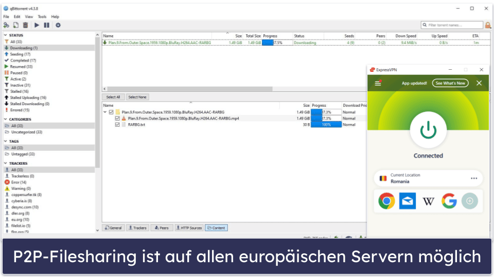 🥇1. ExpressVPN — Insgesamt bestes VPN für Europa