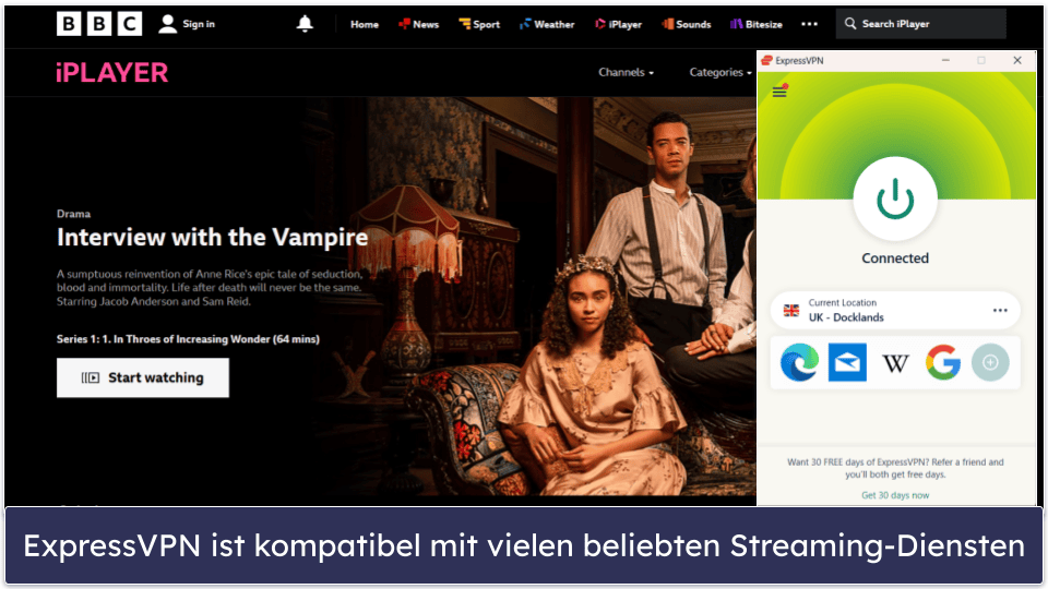 🥇1. ExpressVPN — Insgesamt bestes VPN für Europa