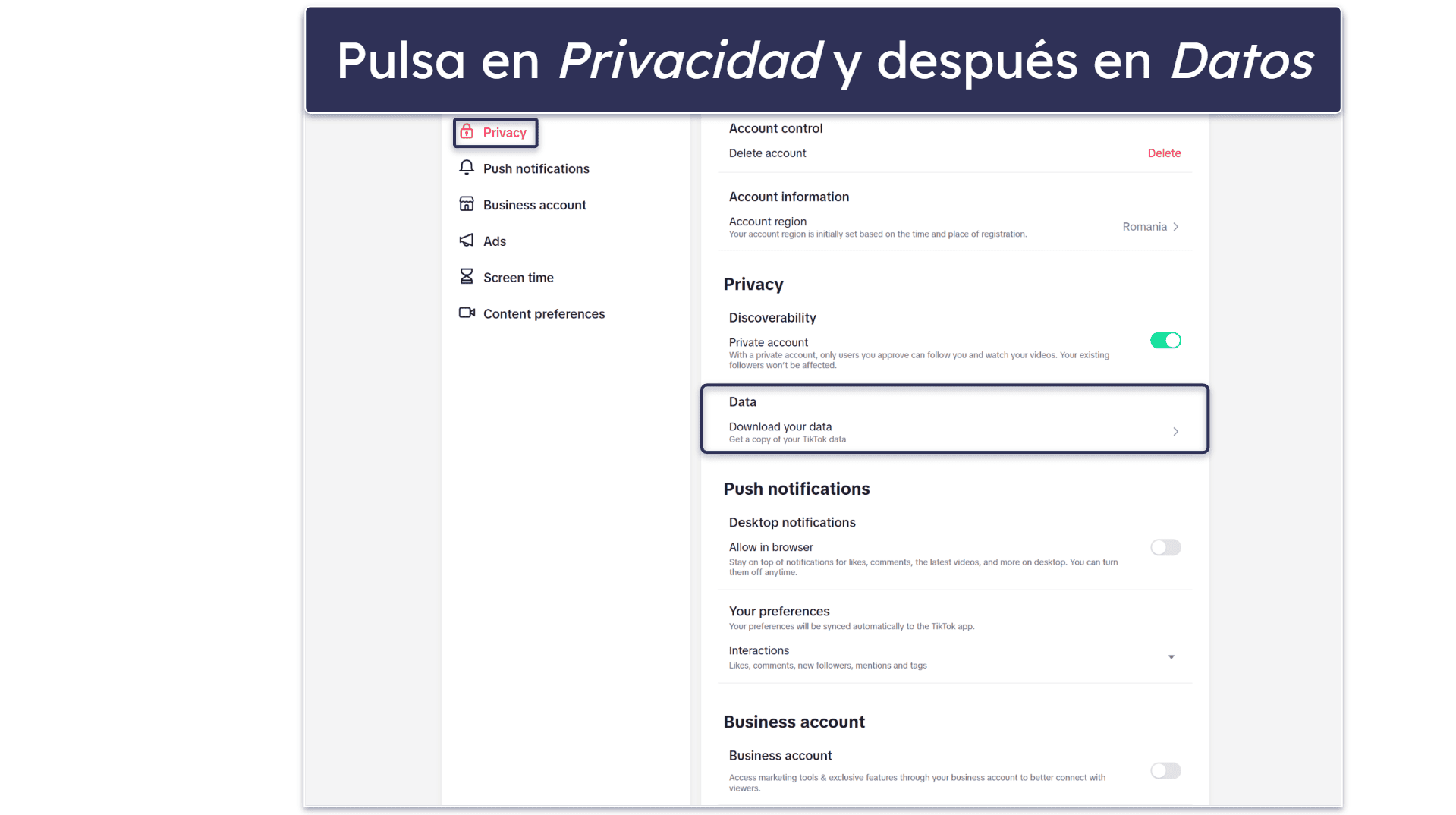 Cómo hacer una copia de seguridad de tu cuenta de TikTok antes de eliminarla