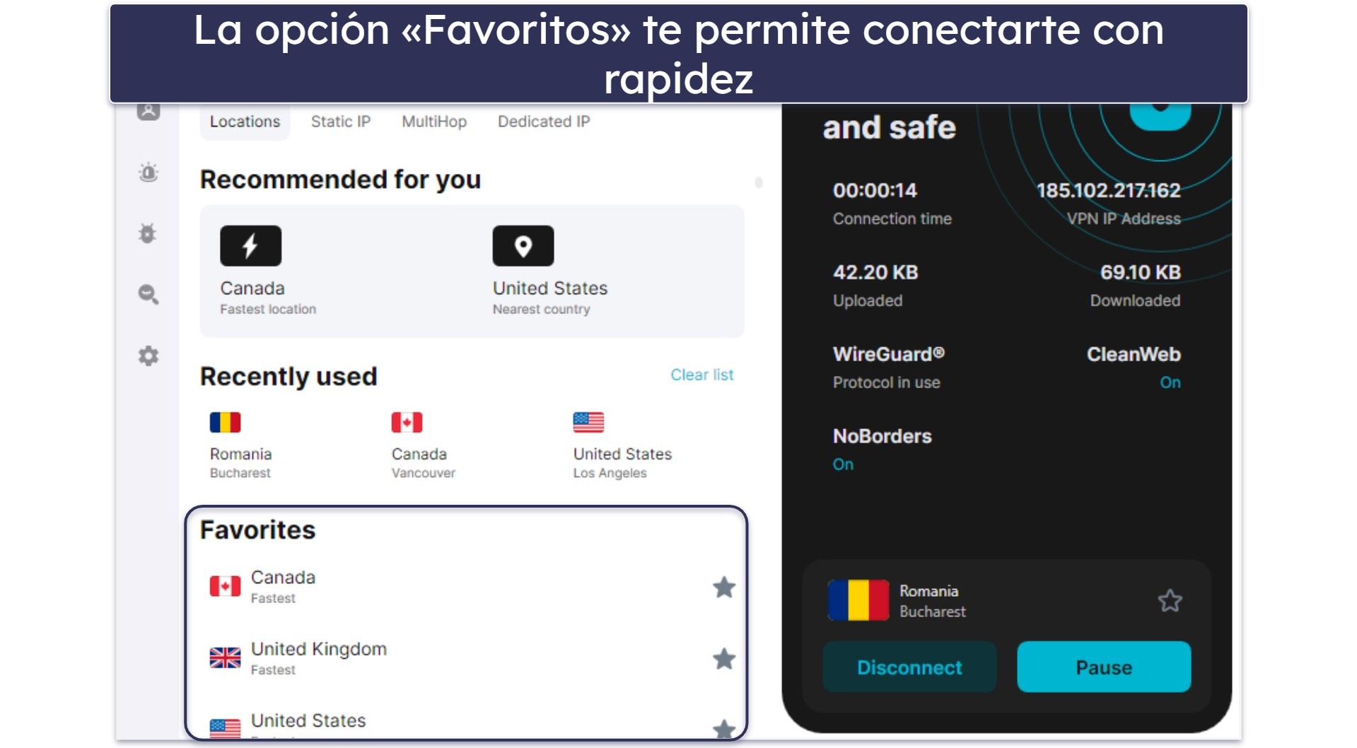 5. Surfshark: Es una VPN fácil de usar que incluye numerosos extras