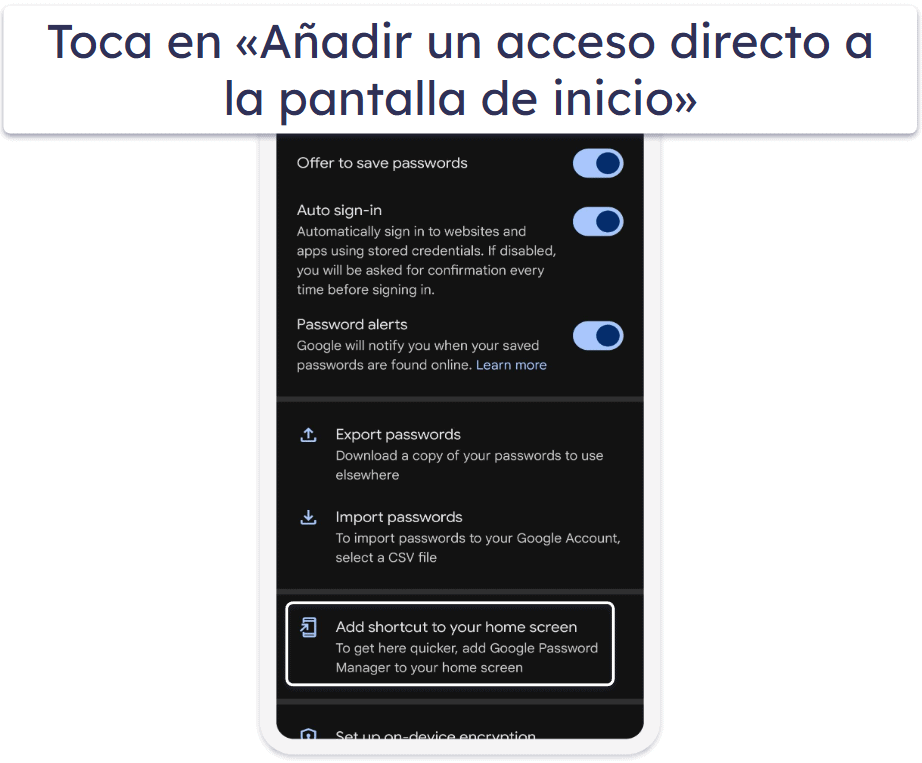 Cómo acceder a las contraseñas guardadas sin el navegador Chrome (solo para Android)