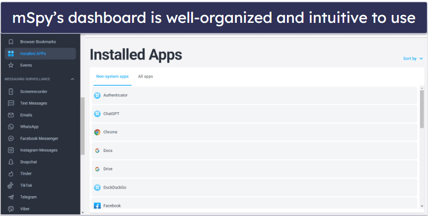mSpy Ease of Use — An Intuitive &amp; Straightforward Interface