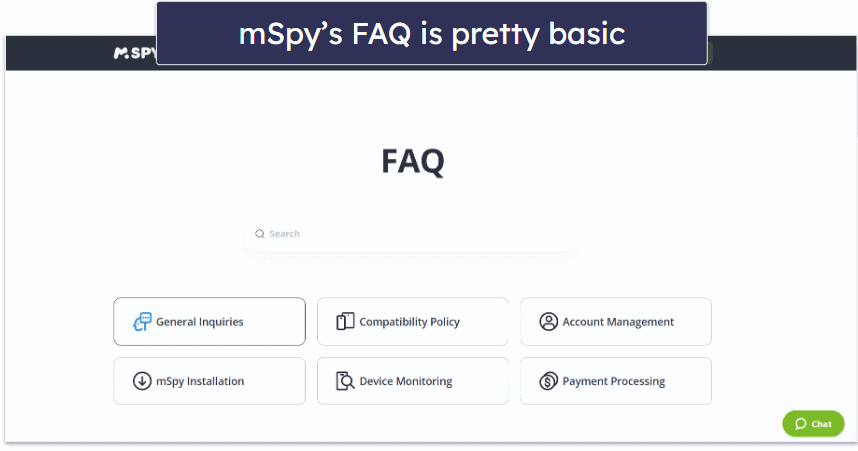 mSpy Customer Support — FAQs Are Out-Of-Date &amp; Direct Support Is Hard to Find