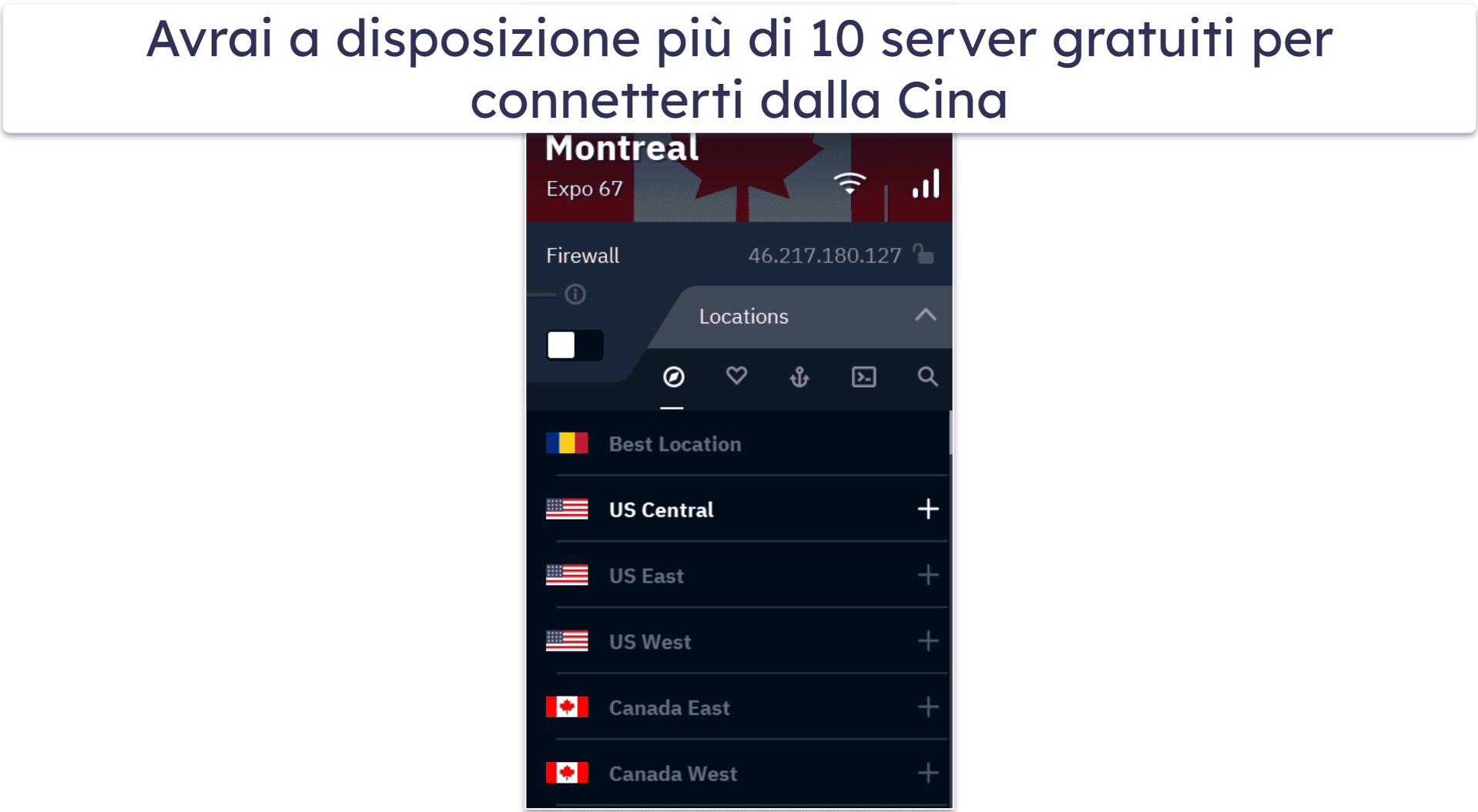 🥉3. Windscribe: buona selezione di server gratuiti per la Cina