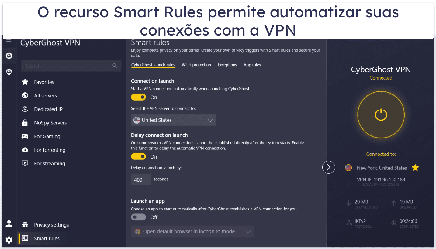 🥉3. CyberGhost VPN — Ótima VPN para streaming na Argentina