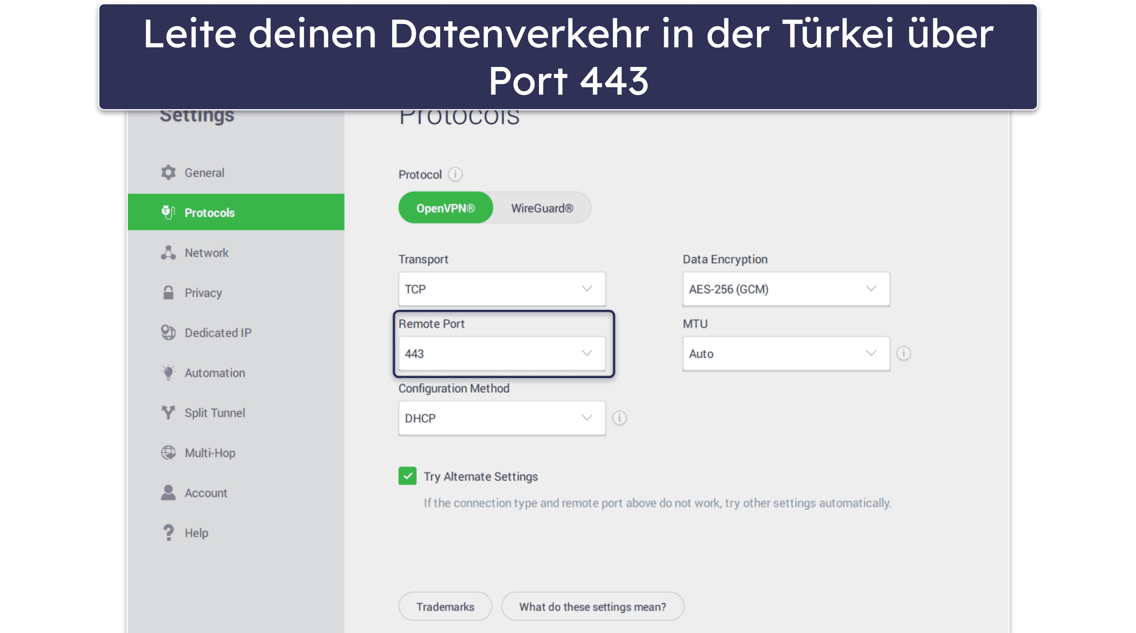 🥈2. Private Internet Access — Anpassbares VPN für die Türkei