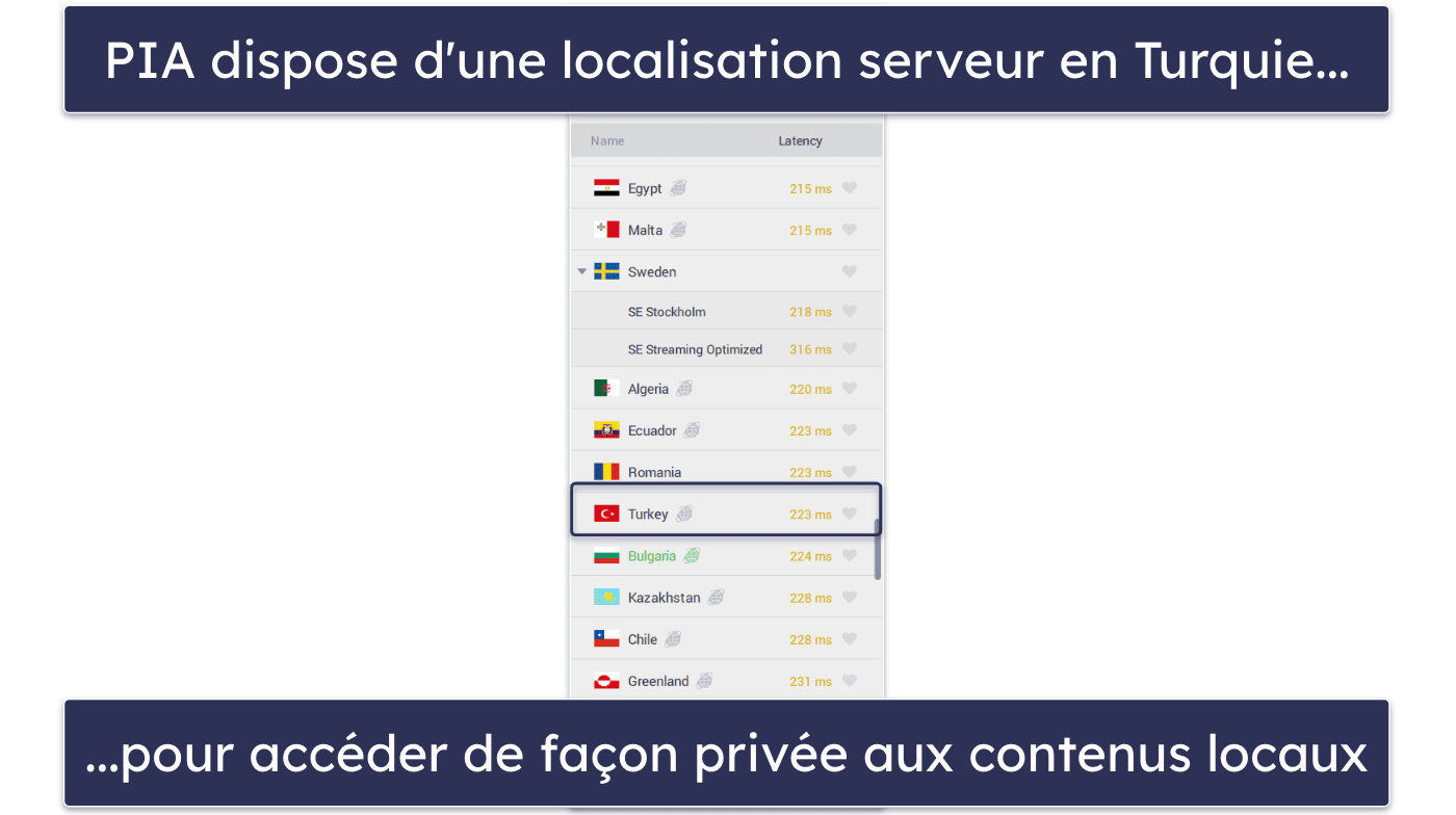 🥈2. Private Internet Access : un VPN personnalisable pour la Turquie