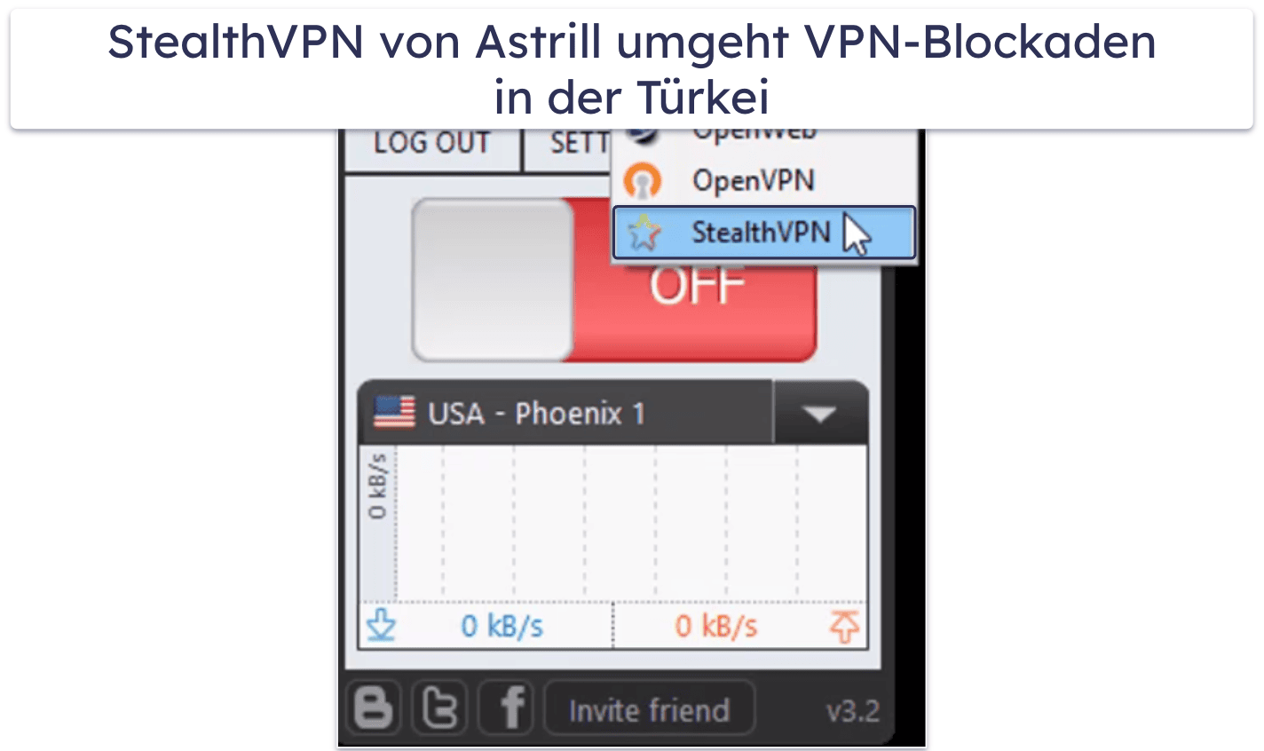 Bonus. Astrill VPN — Sicheres VPN für die Türkei