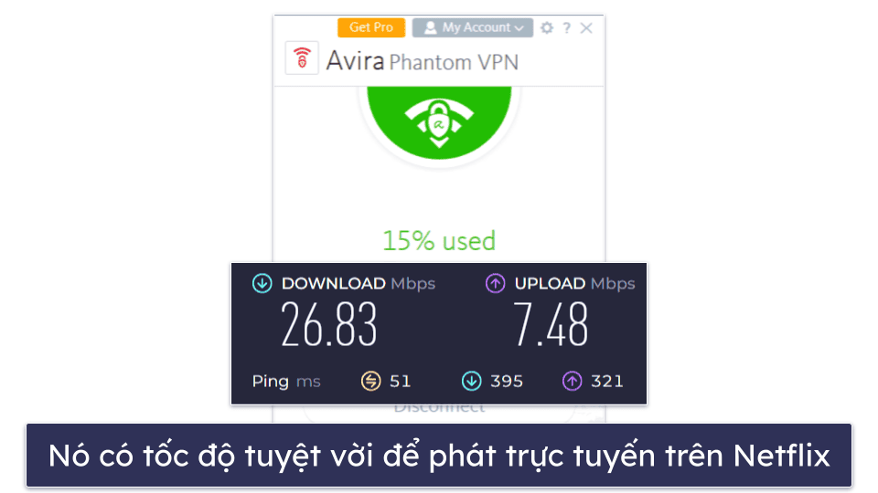 4. Avira Phantom VPN — VPN miễn phí tốt để phát trực tuyến Netflix trên thiết bị di động