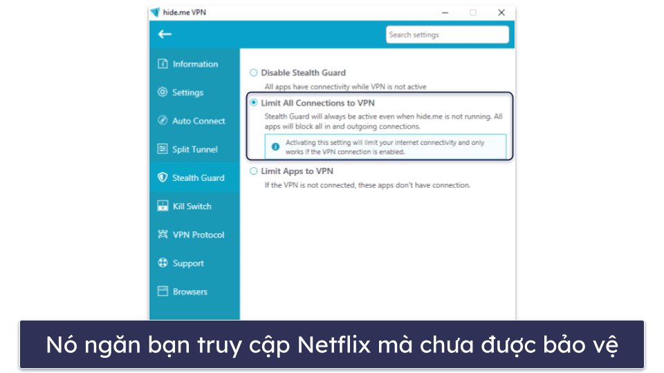 5. hide.me — VPN Netflix free dễ sử dụng (tuyệt vời cho người mới bắt đầu)