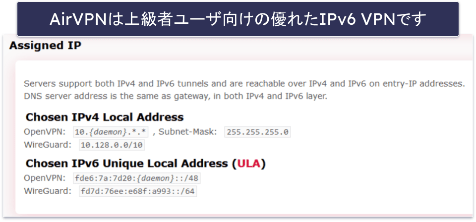 5. AirVPN — 全サーバーでIPv6対応のカスタマイズ可能なVPN