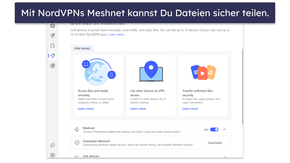 4. NordVPN – guter Malware-Schutz für sichere Downloads