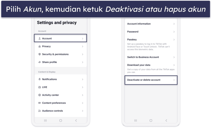 Cara Hapus Akun TikTok