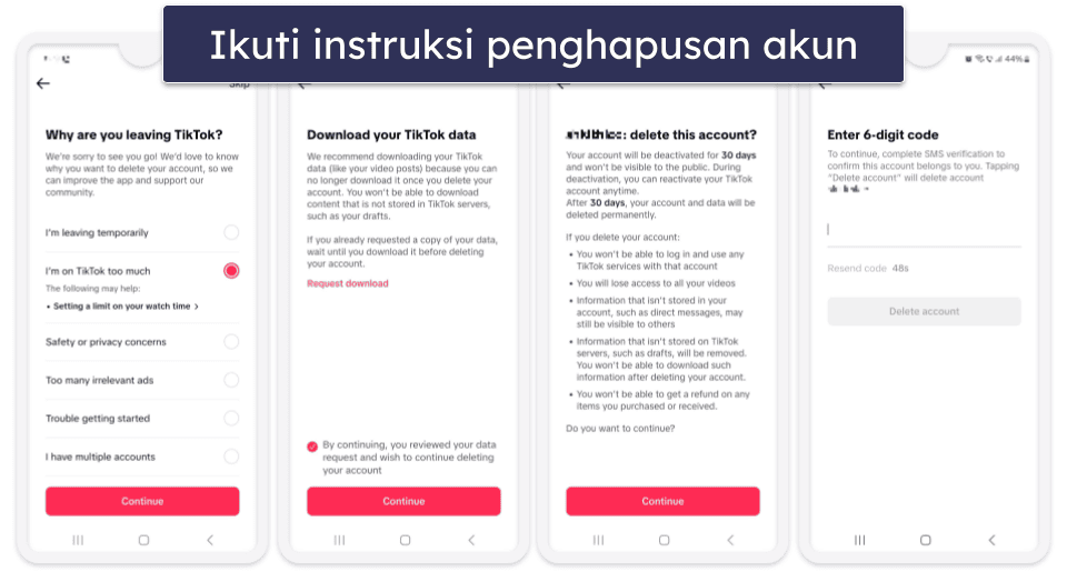 Cara Hapus Akun TikTok