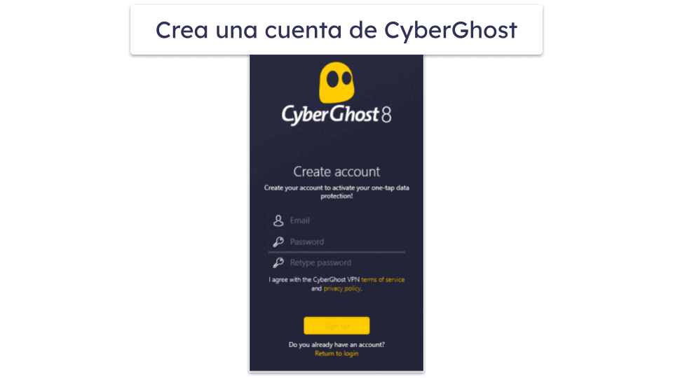 Cómo solicitar la prueba gratis de CyberGhost