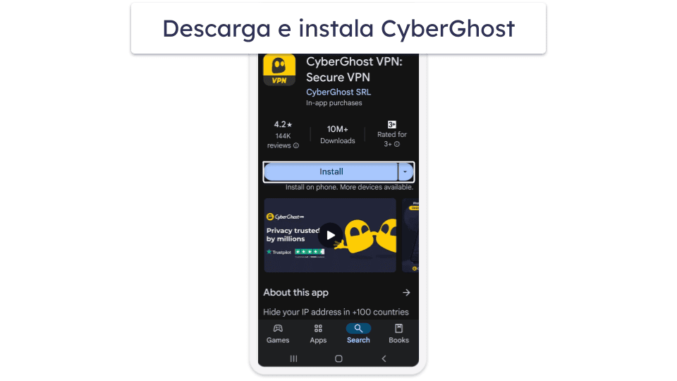 Cómo solicitar la prueba gratis de CyberGhost