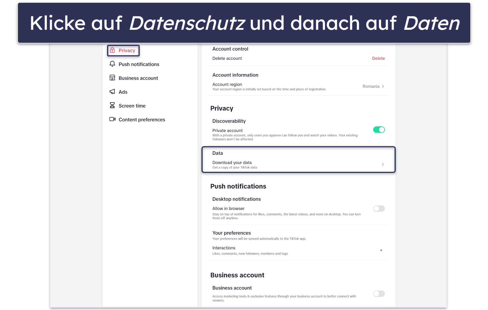 Wie Du Dein TikTok-Konto sicherst, bevor Du es löschst