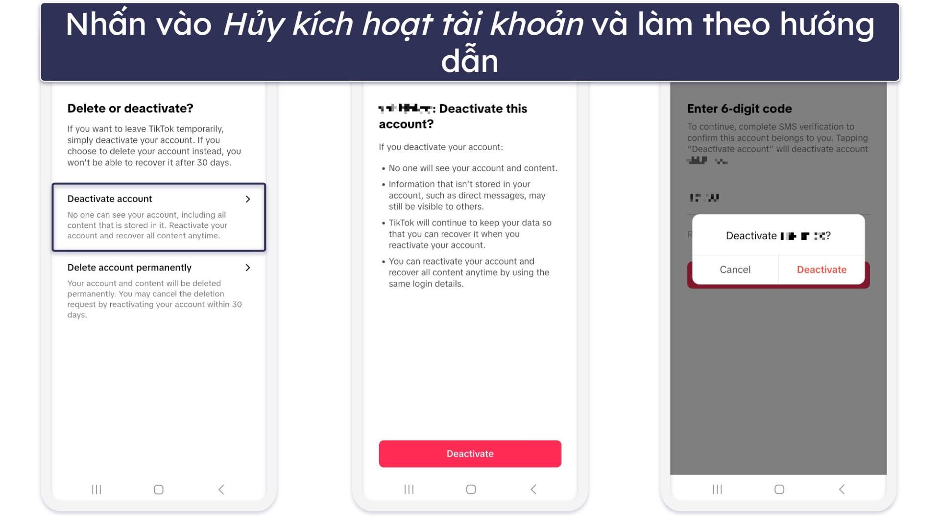 Cách hủy kích hoạt tài khoản TikTok của bạn
