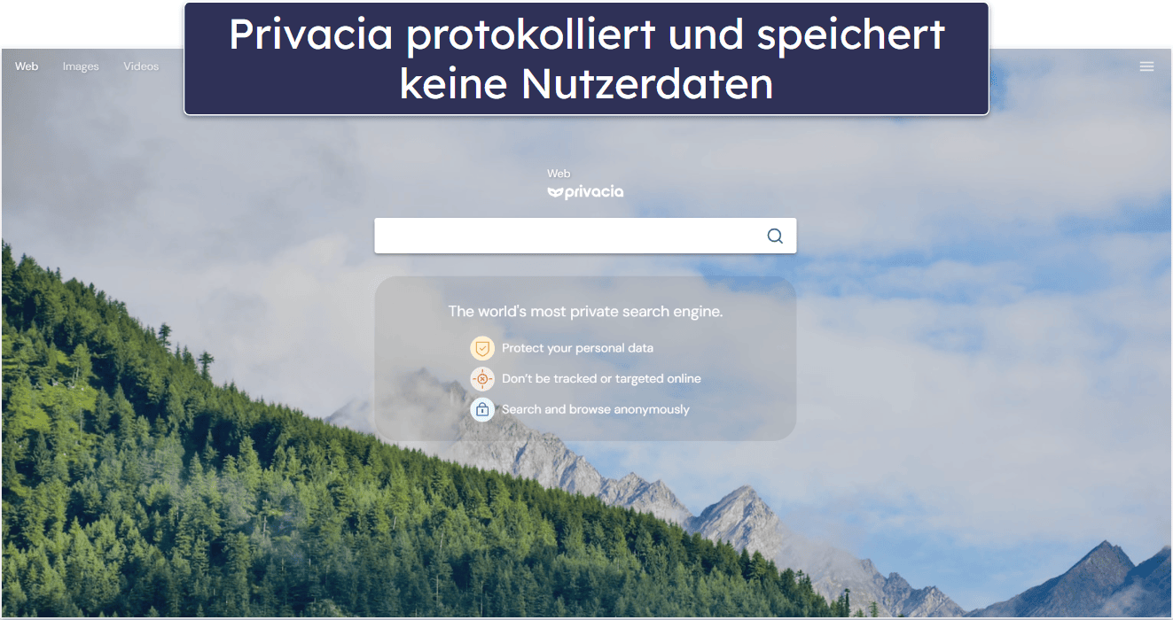7. Privacia — Eine einfache, zuverlässige &amp; private Suchmaschine