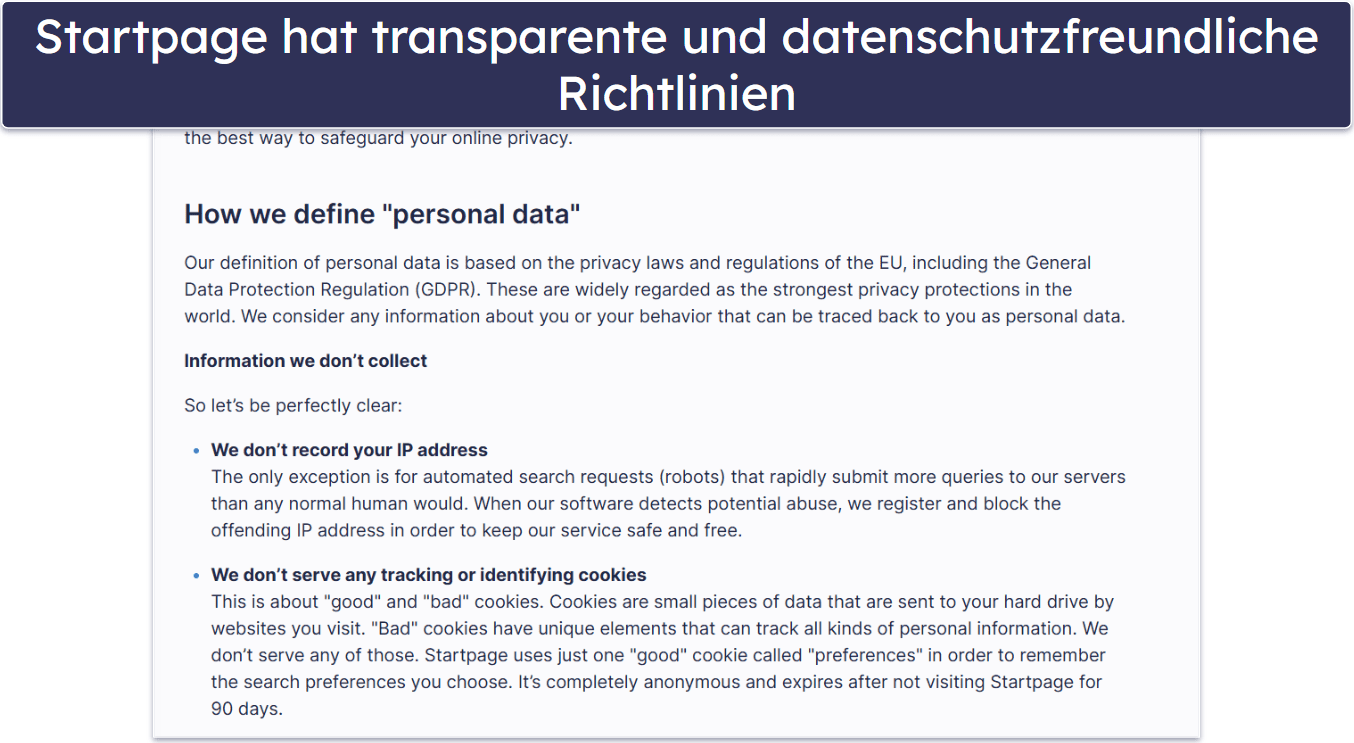 🥈2. Startpage — Die benutzerfreundlichste und sicherste Suchmaschine (anonymisiert Google-Suchen, ohne persönliche Daten zu speichern)