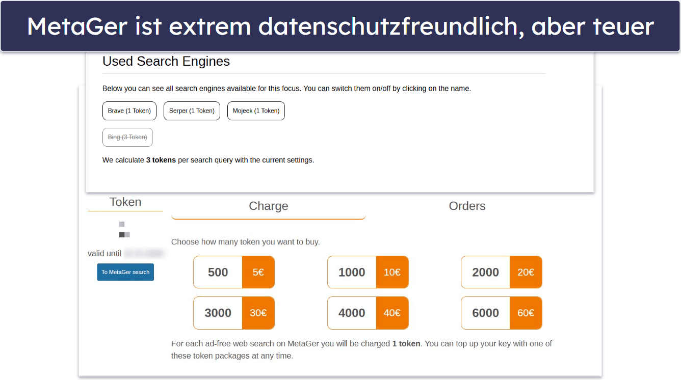 4. MetaGer — Bietet Dir die Kontrolle darüber, welche Suchmaschinen von Drittanbietern Du verwenden möchtest