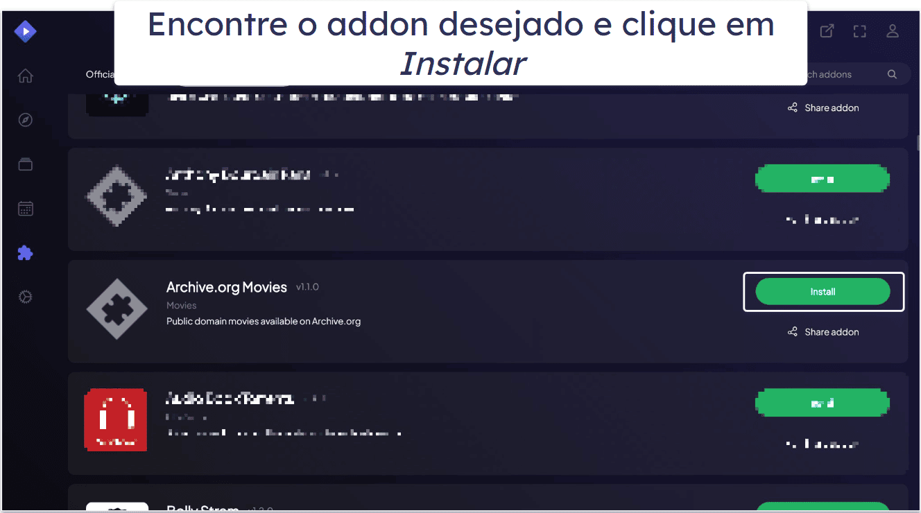 Como instalar addons do Stremio
