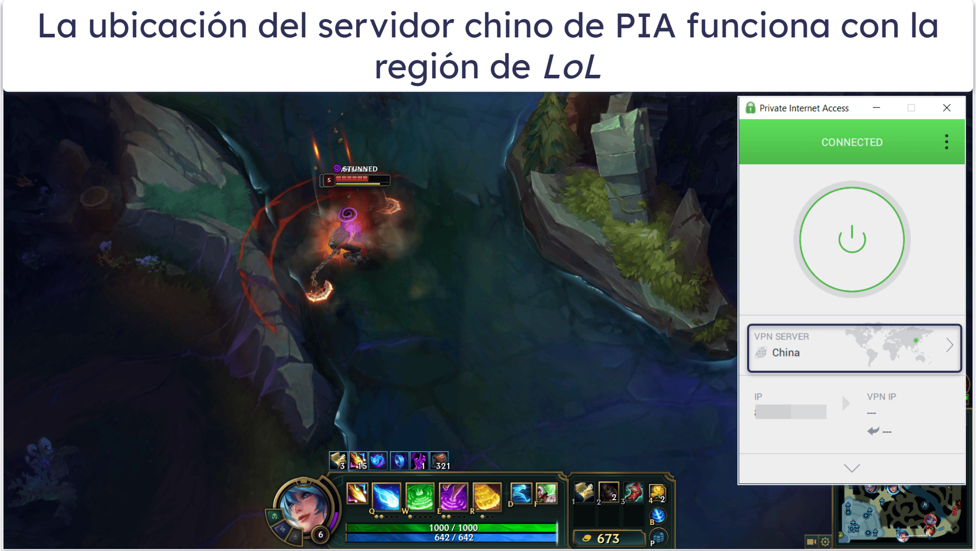 🥈2. Private Internet Access: genial VPN para jugar al LoL en EE. UU.