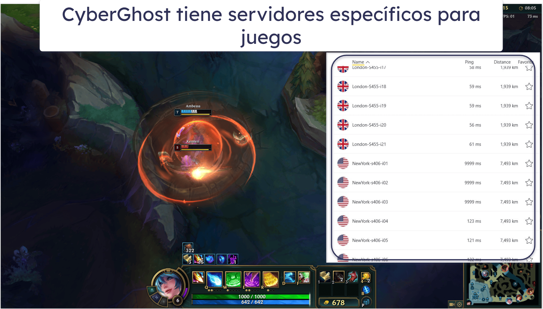 🥉3. CyberGhost VPN: servidores específicos para juegos y reglas de automatización