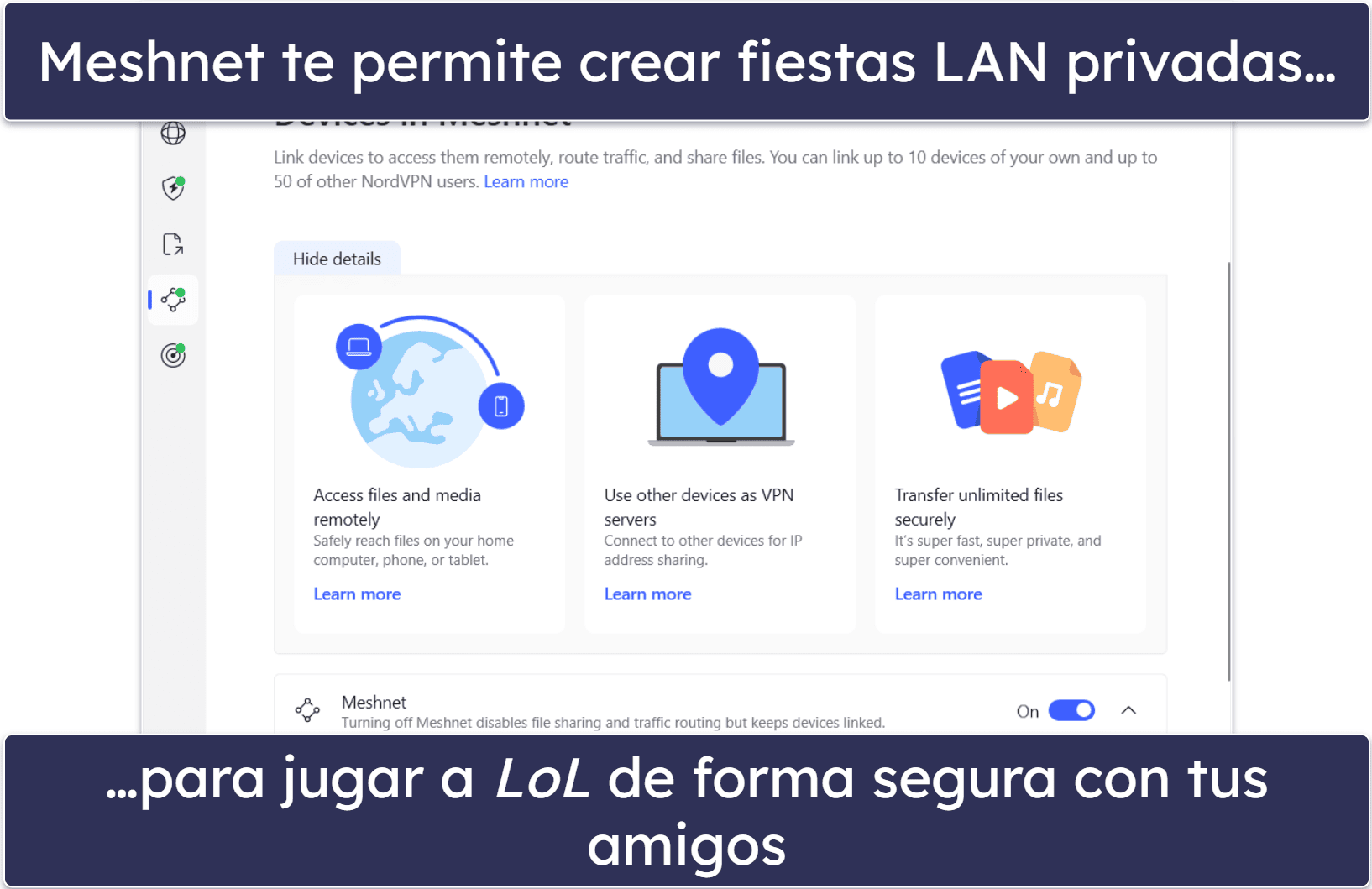 4. NordVPN: ideal para organizar fiestas LAN de LoL