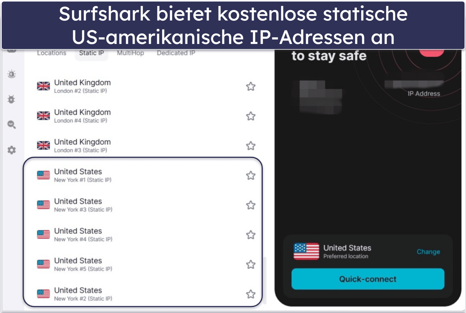 5. Surfshark — Gut zum Schutz Deiner Identität bei US-amerikanischen Online-Diensten