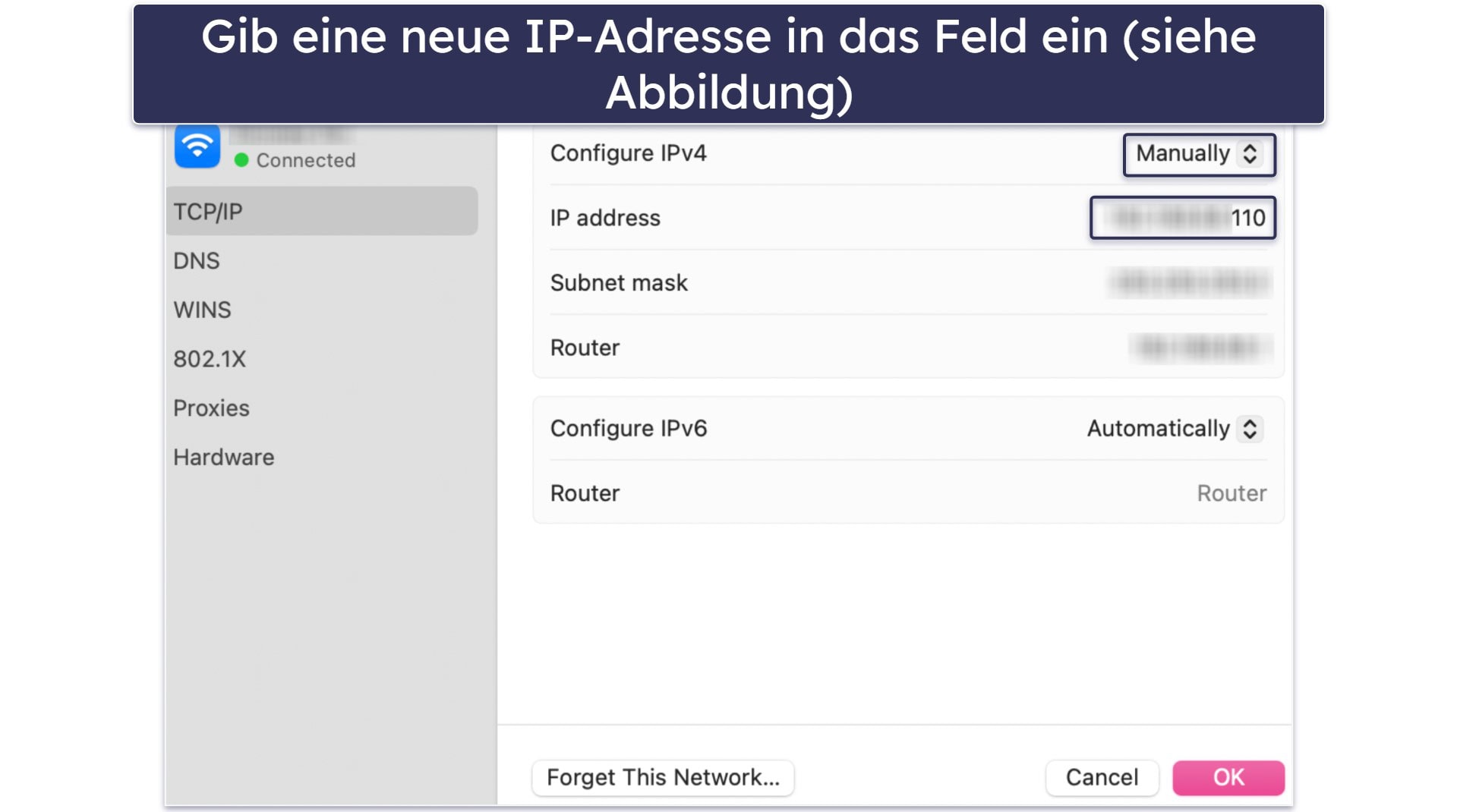 So änderst du die IP-Adresse deines Macs manuell